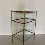 Brass and glass side table