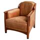 Art Deco armchair in solid oak and leather by Frits Schuitema