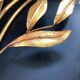Hans Kogl 2 Vintage Wisteria Floral Wall Sconces with Gold Leaf Finish, 4 Lights