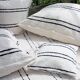 Housse de pouf artisanal en coton recyclé tissé main