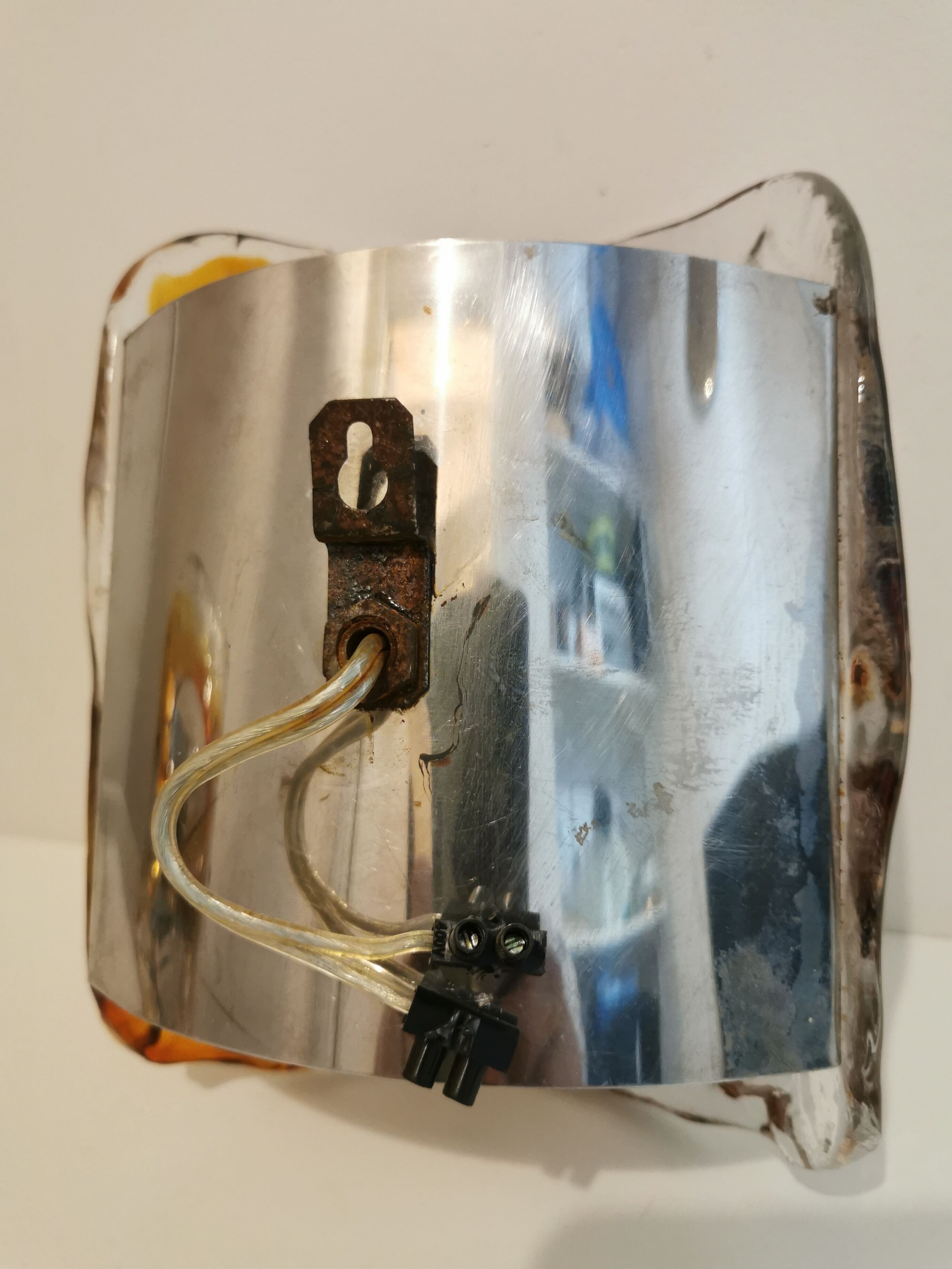 Pair of Murano glass sconces by Carlo Nason for Mazzega 70s