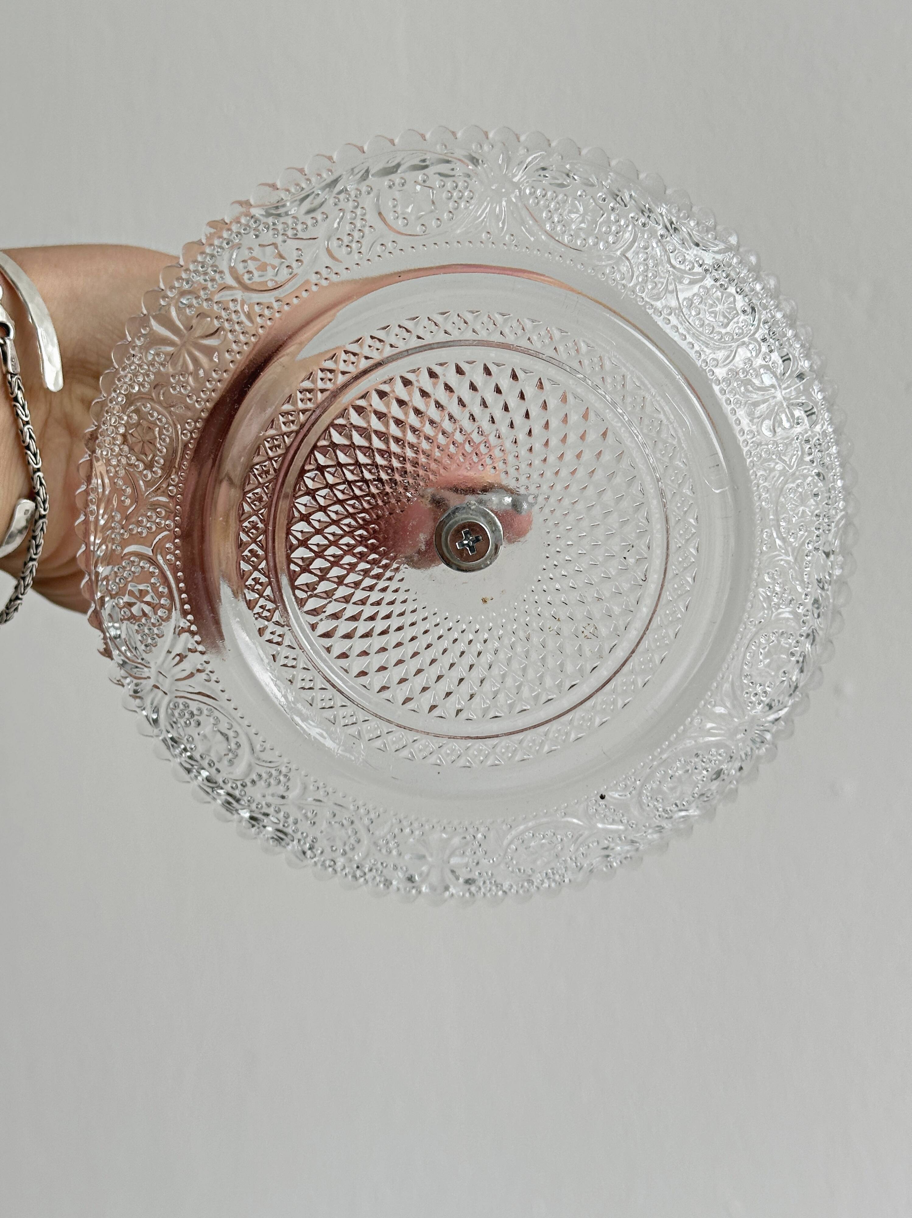 Vintage pressed glass presentation platter