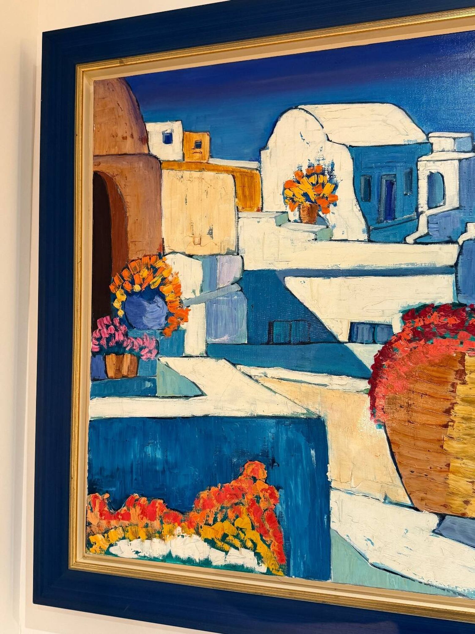 "Tableau 'Greek island of Mykonos' by Ghislaine Caprin"