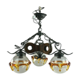 Suspension en fer & murano 60s