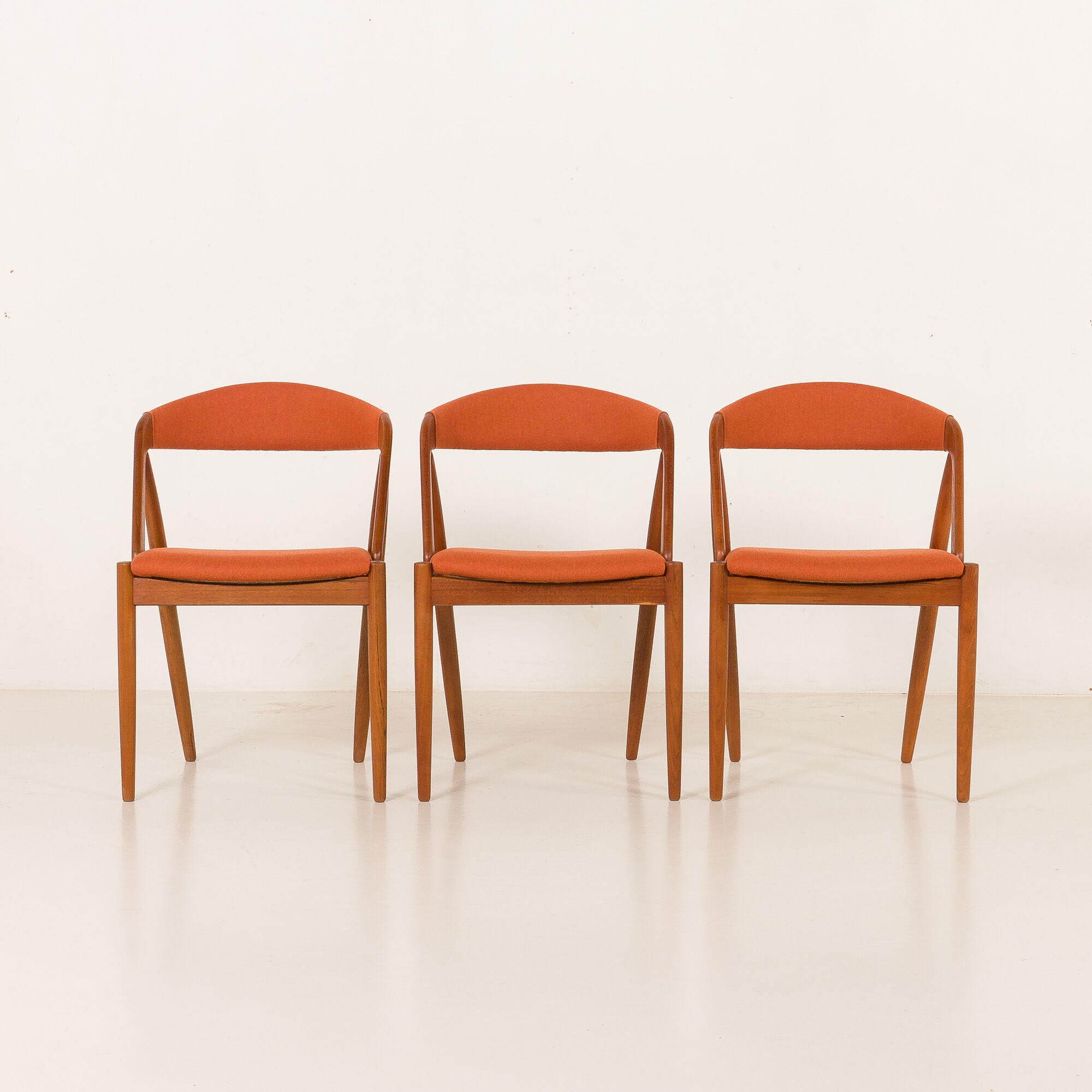 Kai Kristiansen chairs model 31, set of 3, Denmark 1960s