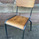 set of 4 vintage mismatched school chairs