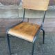 Lot de 4 chaises d'école dépareillée vintage