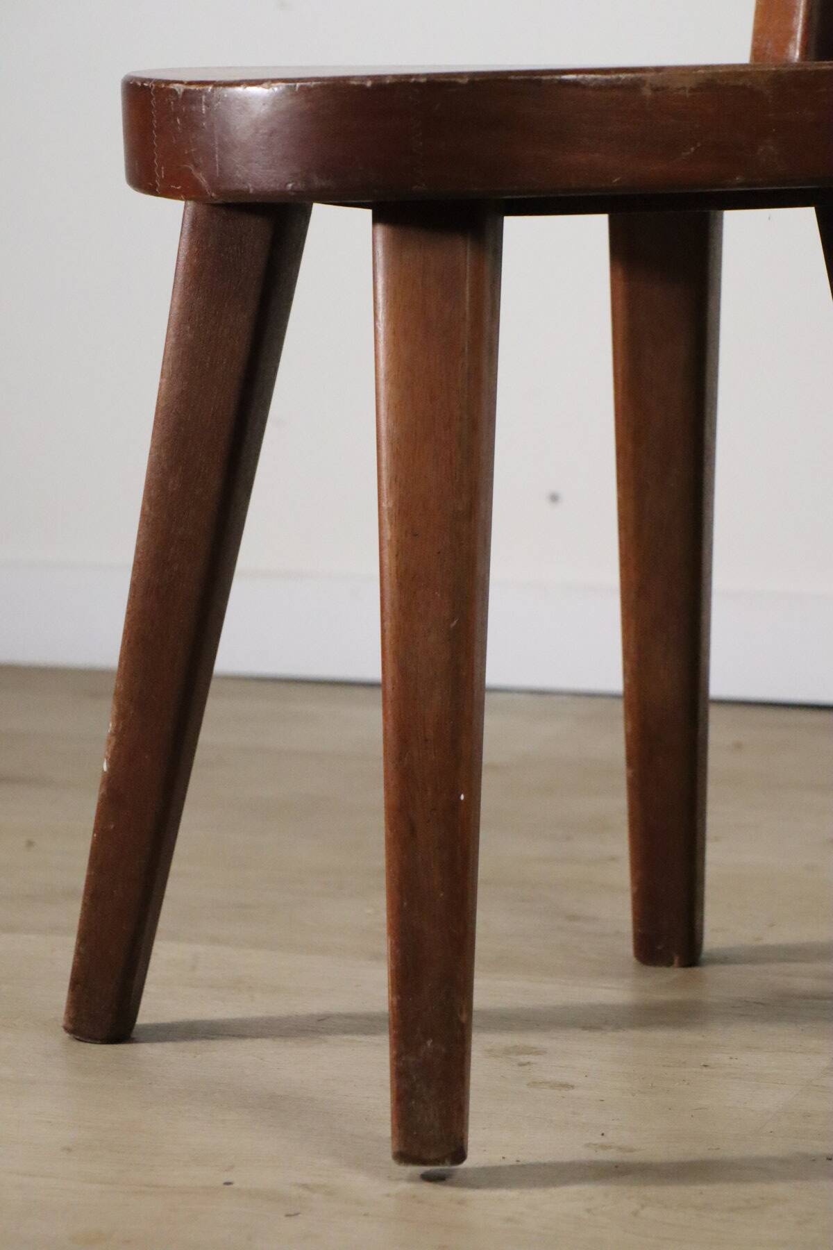 Chaise en acajou par Christian Durupt - Méribel - 1960