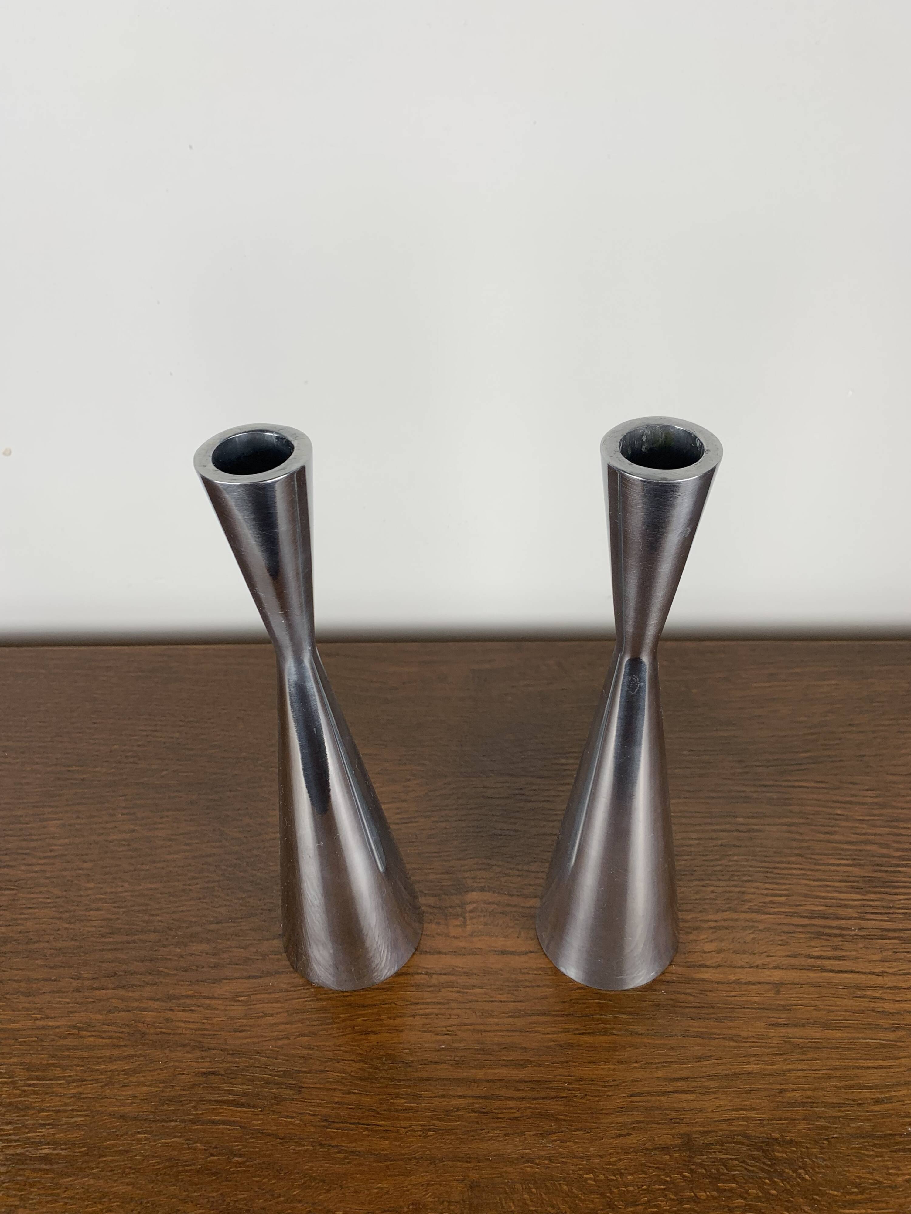Steel Candle Holder Duo by Erika Pekkari