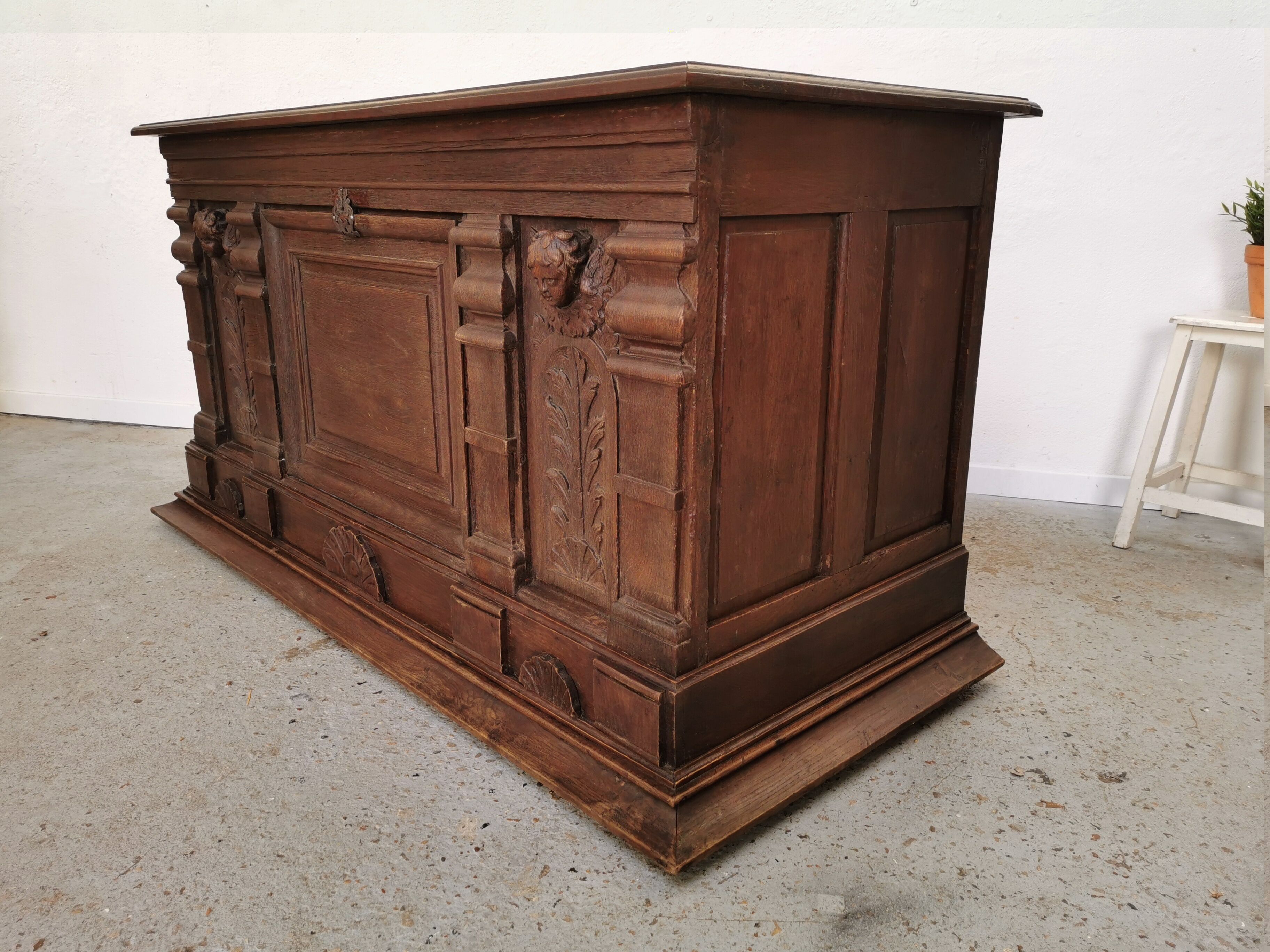 Oak office counter
