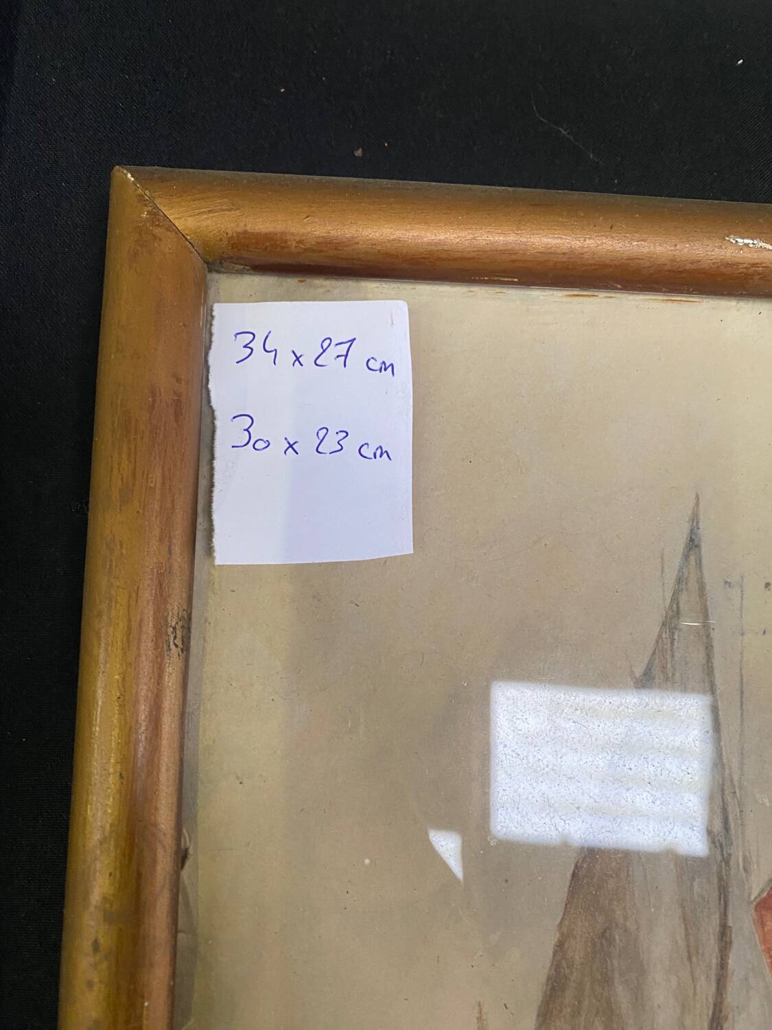Set of 10 gilded wood or vintage resin frames