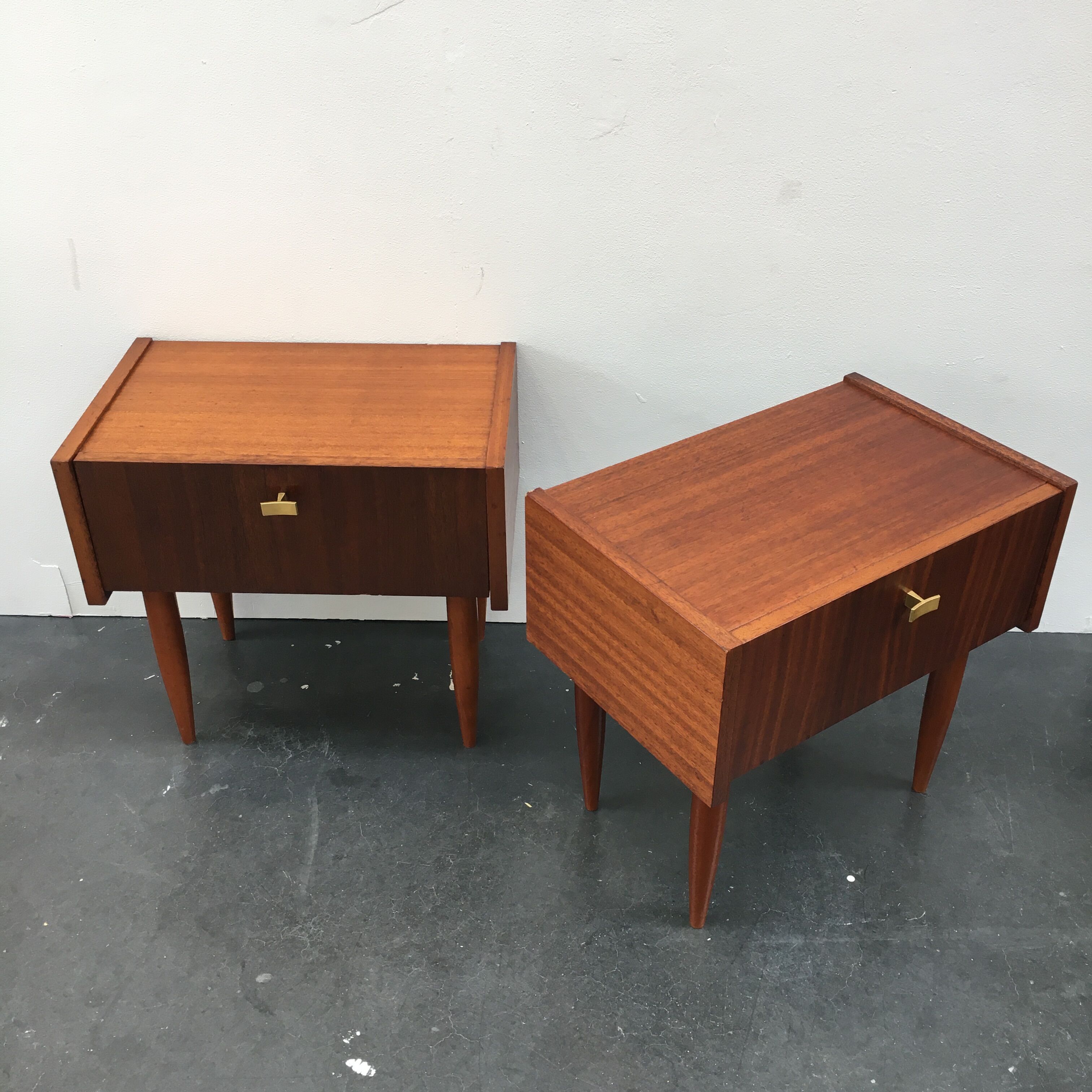 Pair of spindle bedside tables