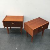 Pair of spindle bedside tables
