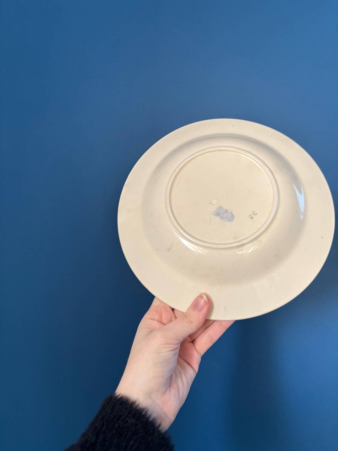 Set of 6 vintage Badonviller soup plates – French earthenware with decoration