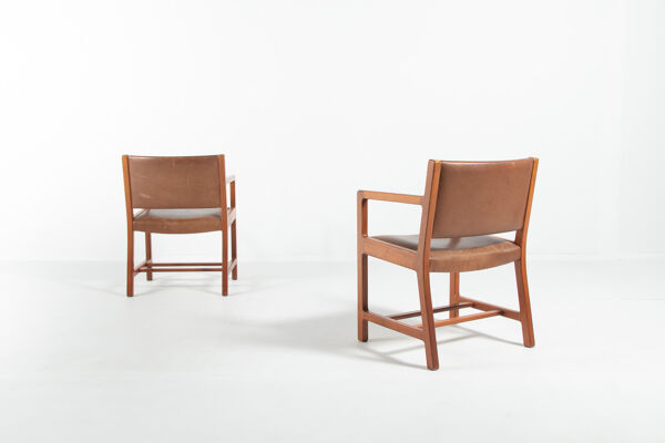 Set of 2 armchairs Borge Mogensen for Soborg mobelfabrik, Denmark 1960