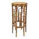 Antique bamboo and rattan stool – hexagonal shape