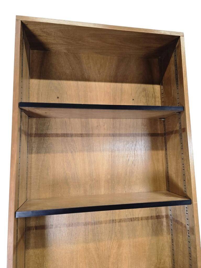 Vintage wooden shallow armoire / bookshelf / display cabinet