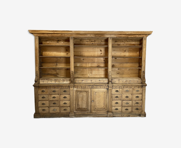 Meuble de métier de pharmacie en chêne