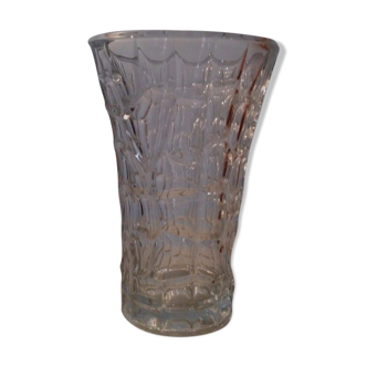 Vase vintage en verre années 70