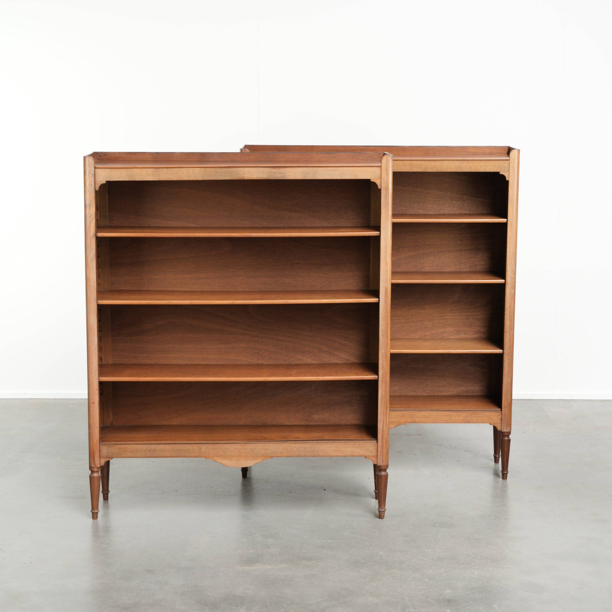 Set of two antique English bookcases/shelving units from the 19th century