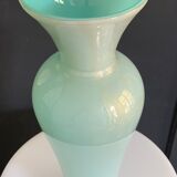 Murano - turquoise lined glass vase