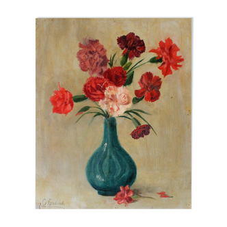 G. Godinet "nature morte à l'œillet"