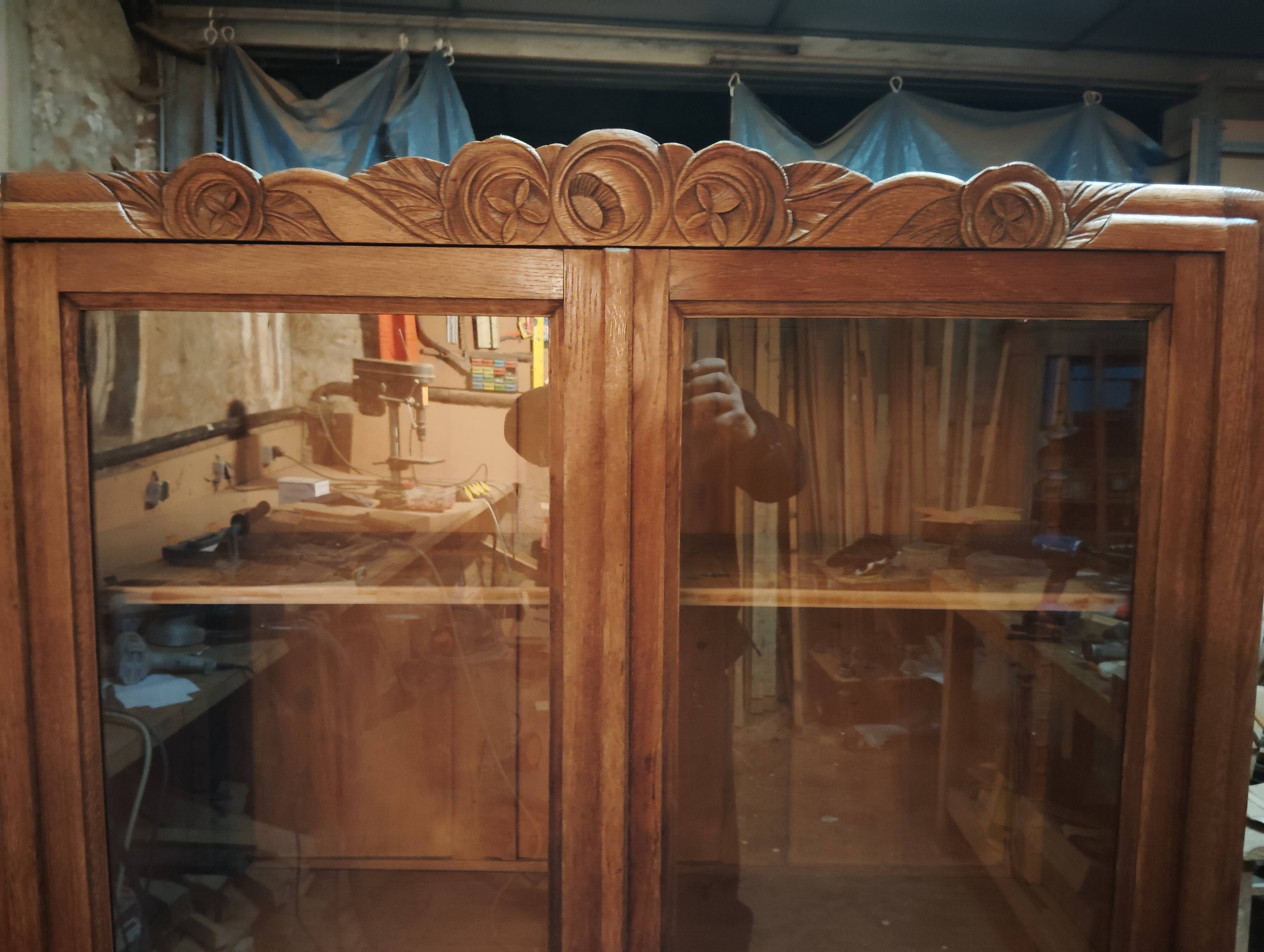Restored "Art Deco" wardrobe, display cabinet, bookshelf.