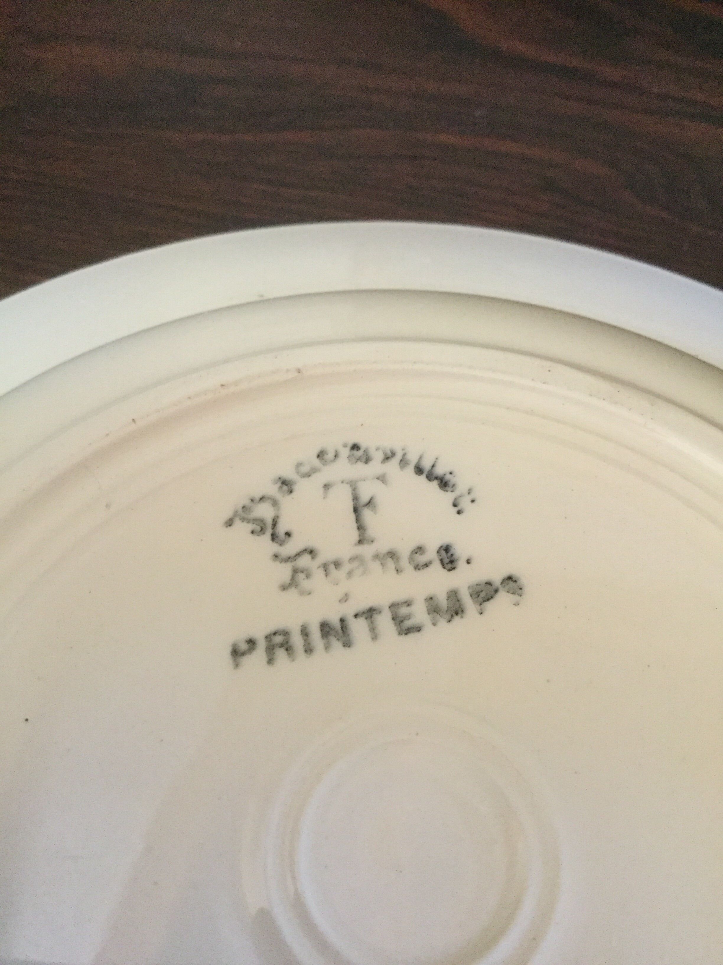 Vintage plates 50's blue