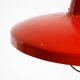 Mid-Century Modern red aluminum pendant lamp, height adjustable, Italy
