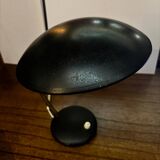 Modernist desk table lamp 1970 black metal
