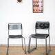 Ensemble de 4 chaises en scoubidou noir