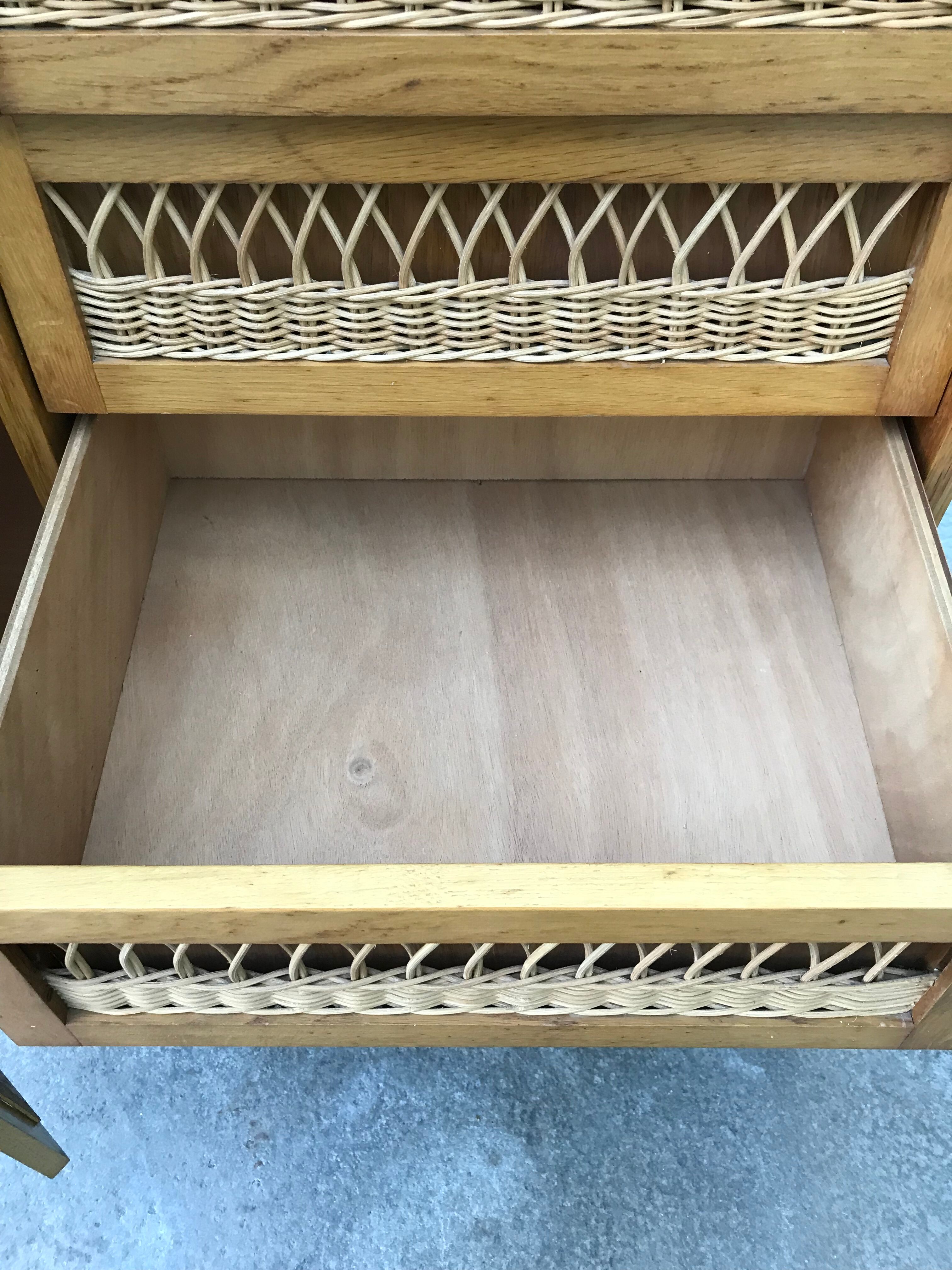 Rattan chest of drawers