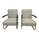 Pair of Mücke-Melder Fn24 bauhaus tubular steel chairs