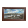 Tableau peinture ancienne Max Erich Nicolas XXe Marine