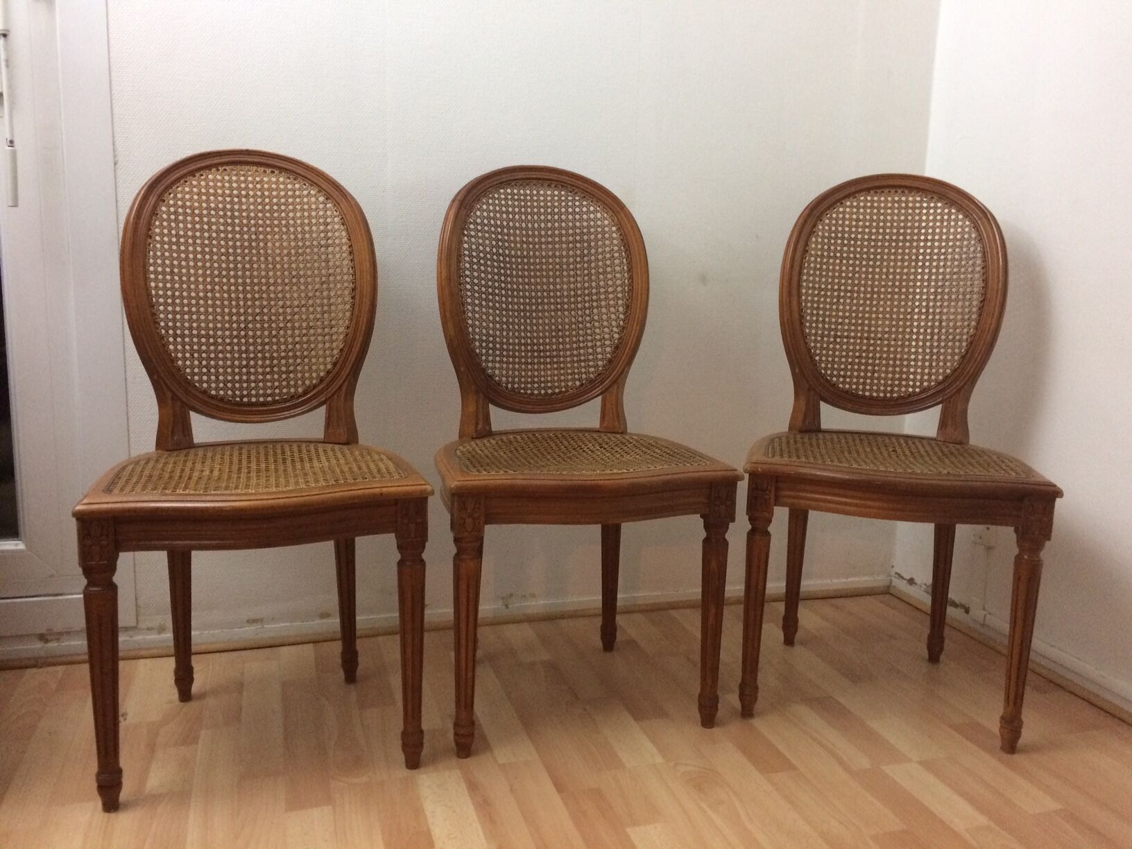 Old canne chairs