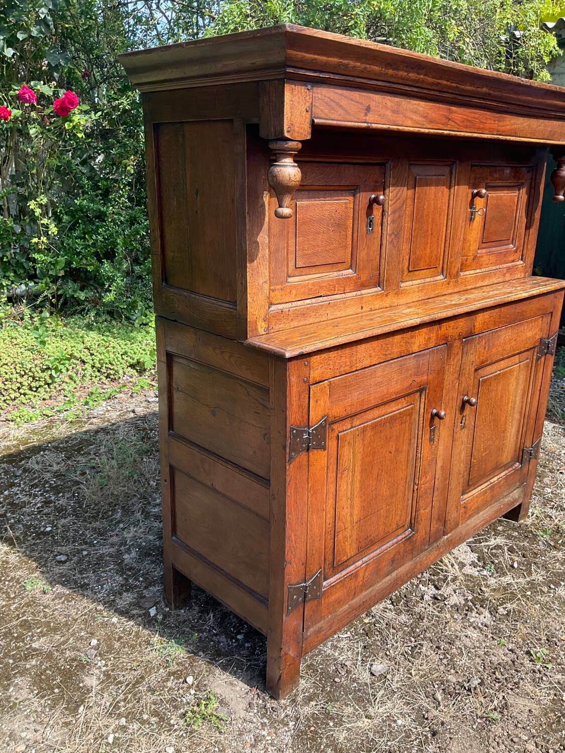 Old 18th century 2-part solid oak dresser