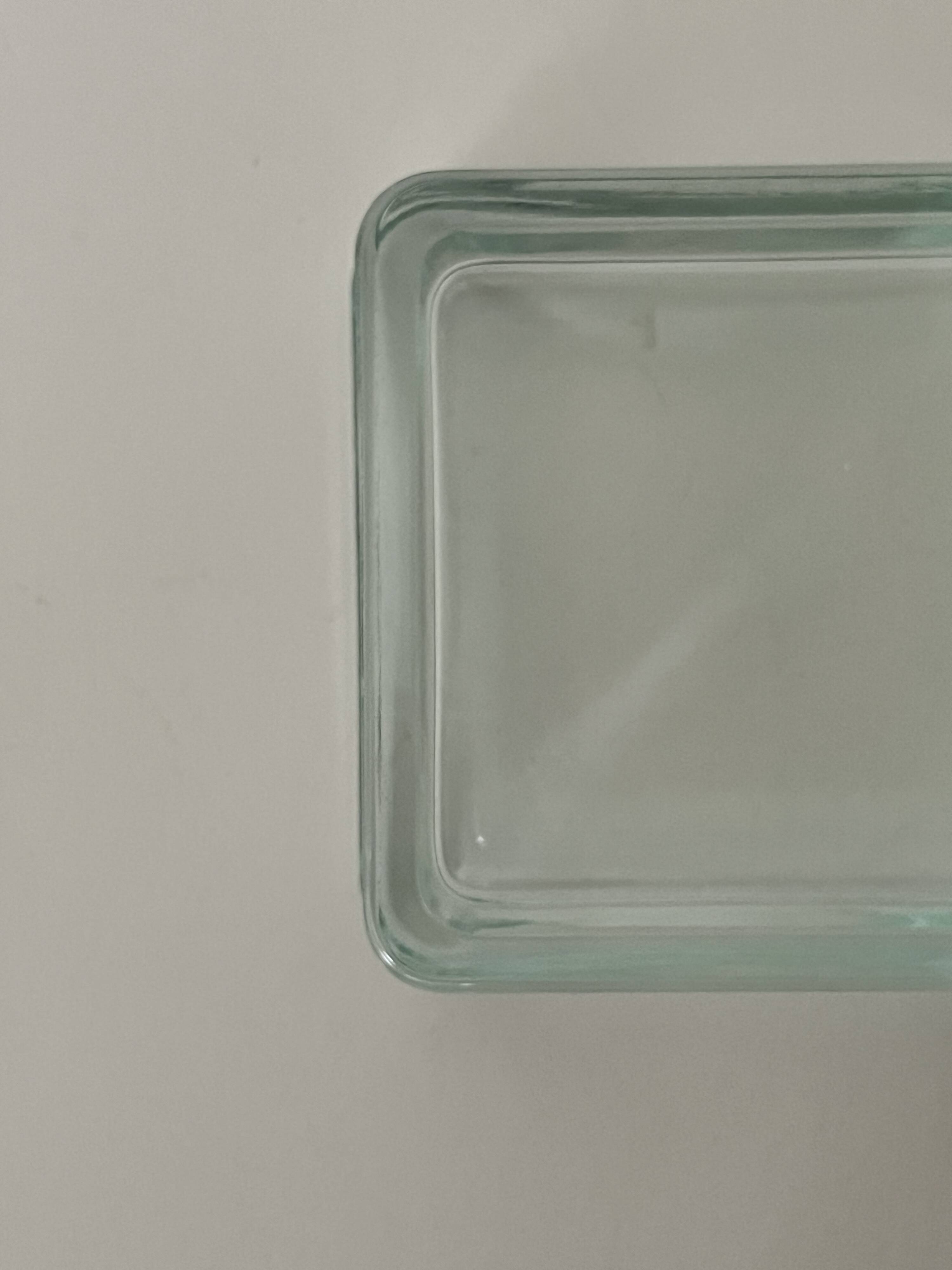 Lumax glass Bauhaus ashtray, 1970