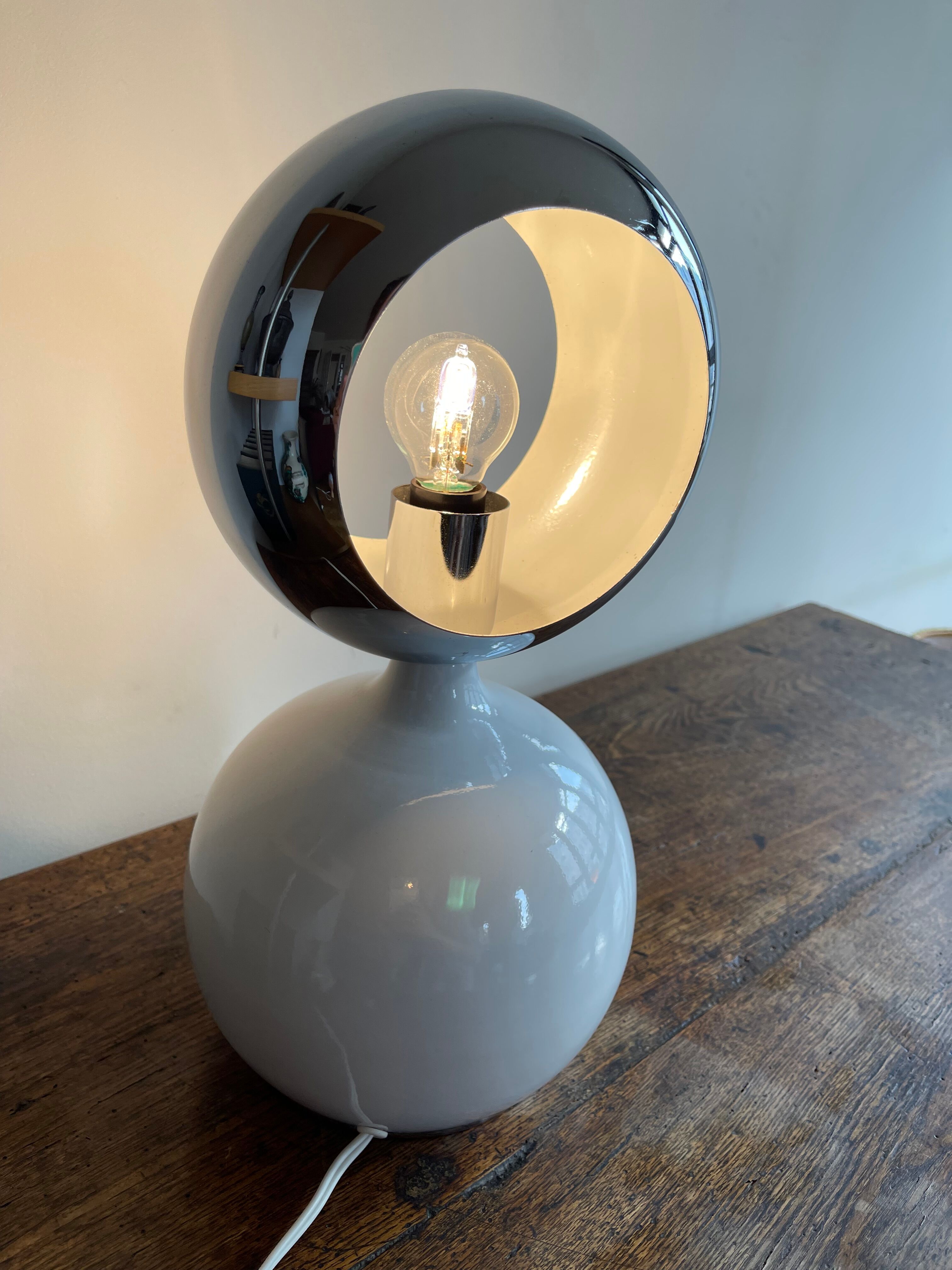 Lamp cerle chrome 70s