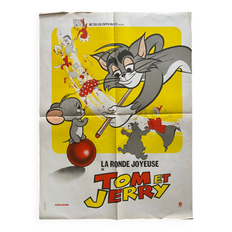 Affiche cinéma originale "La Ronde joyeuse de Tom et Jerry" 60x80cm 1969