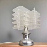 Lampe de table moderne en acrylique transparent du siècle hollandais, 1960s