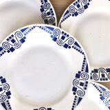 5 plates dessert Art Deco