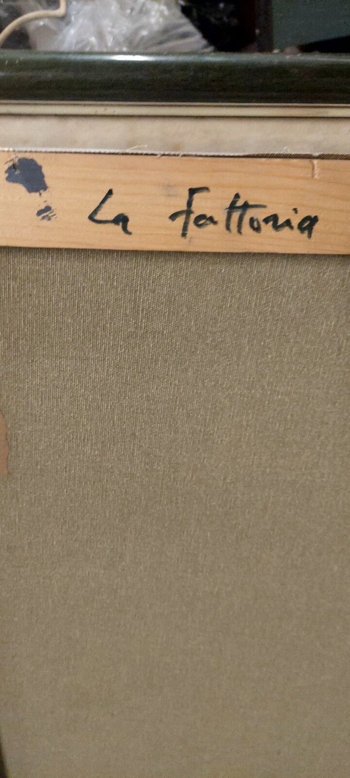 Oil painting on canvas "The Farm" Franco Prayer (1924) 60x50 cm