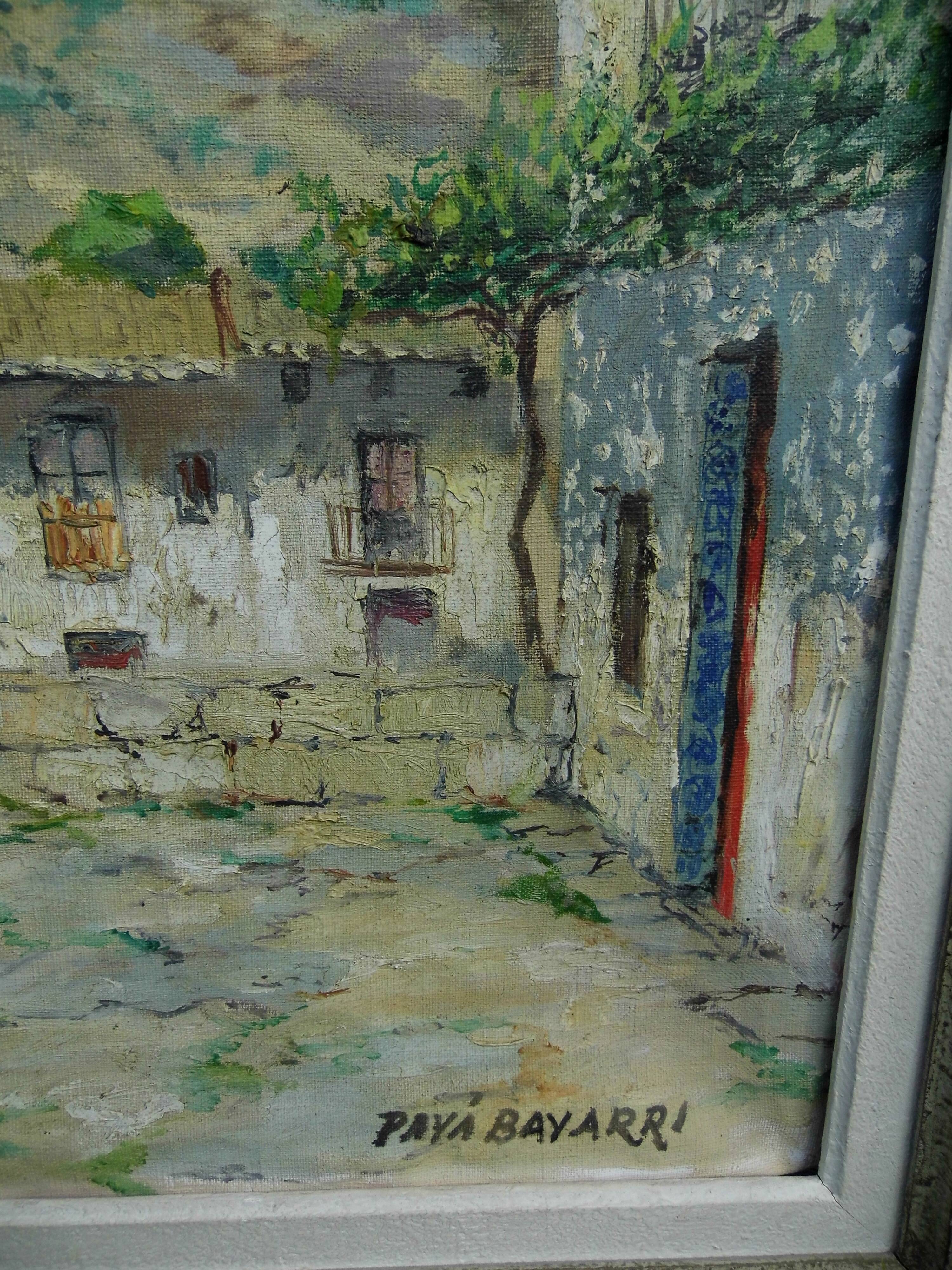 Mountain painting, oil on canvas signed