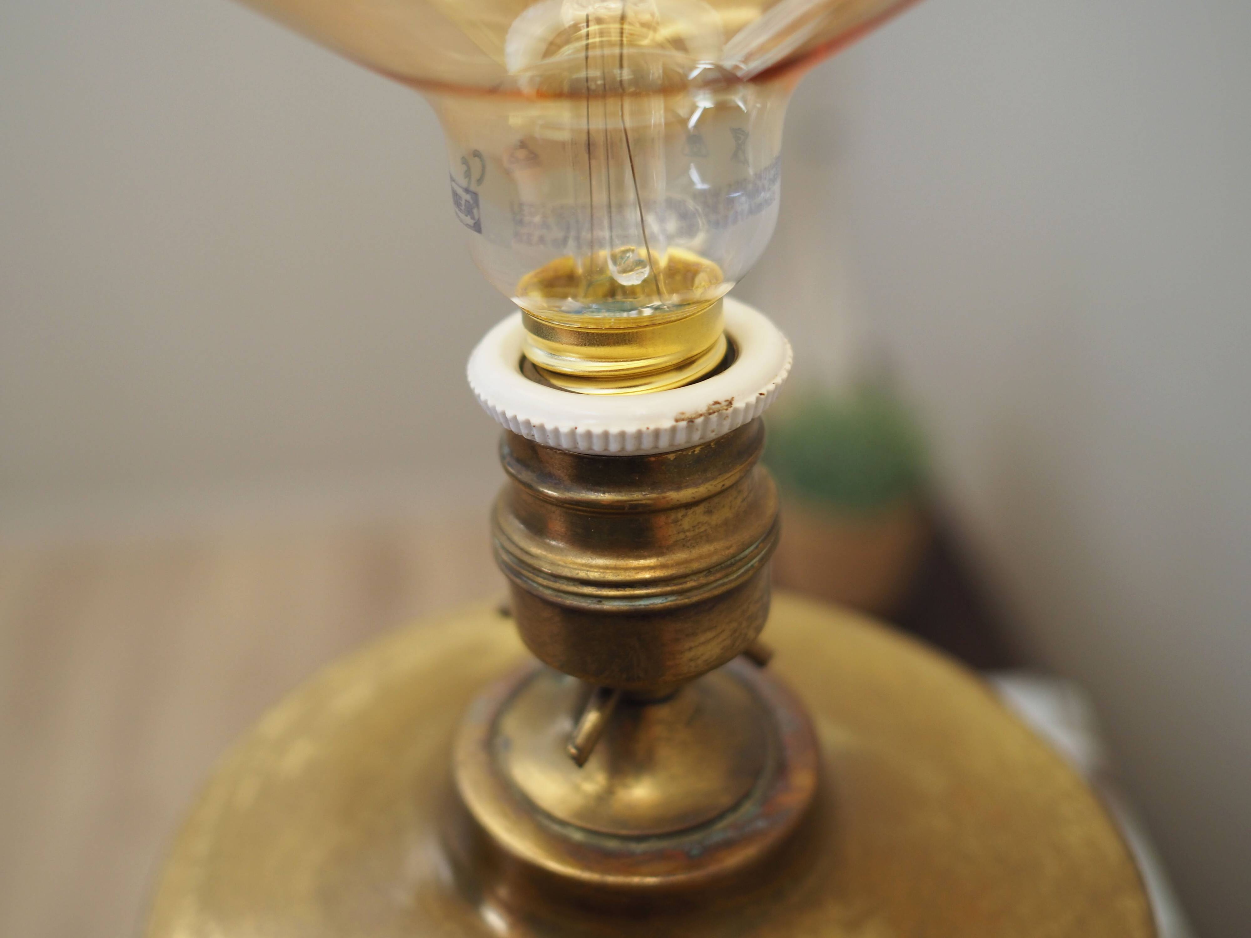 Brass lamp, Danish design, 1960s, production: Denmark