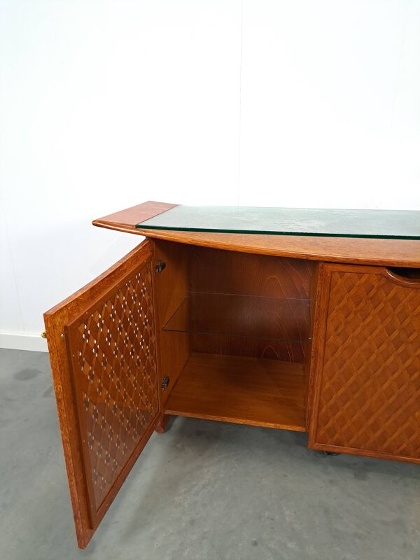 Dressoir de bar avec bar uitschuifbare et lame vitrée