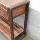 Console 2 drawers in old wood