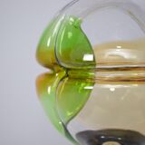 Kaiser brass lamp & amber glass
