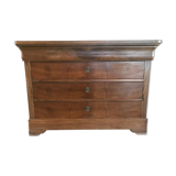 Louis Philippe period dresser in solid walnut