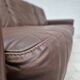 1970s, Danish 3-seater sofa, original brown leather.