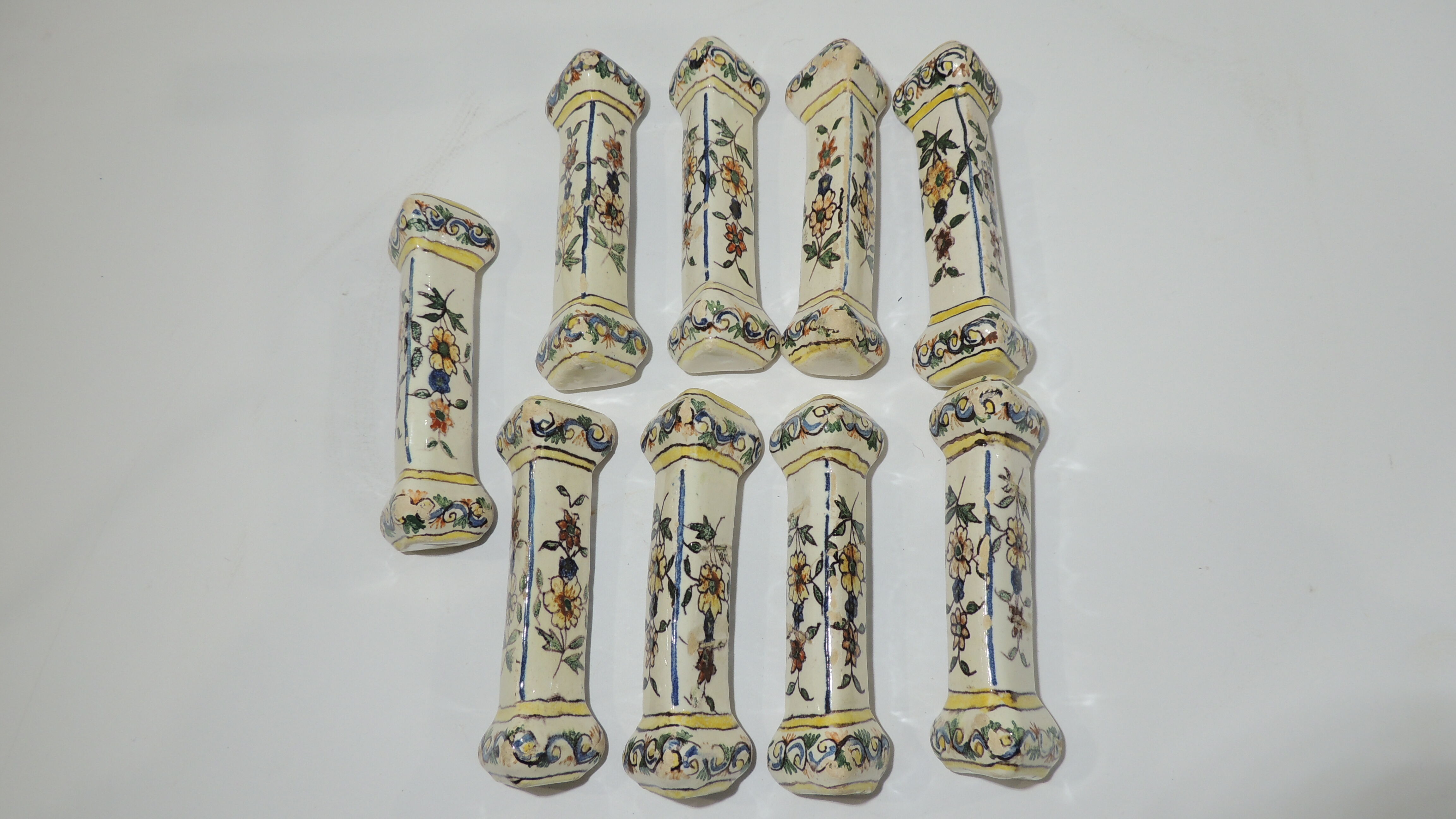 Antique ceramic knife holder / handmade / XIXth